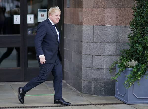 Boris Johnson leaves the Midland Credit: Getty 