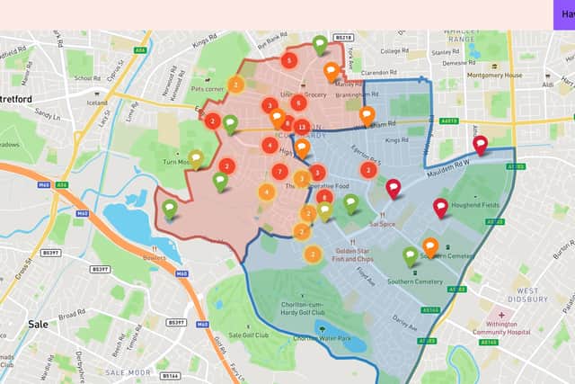 An interactive heatmap which is collecting data on how people in Chorlton would like to see their communities improve