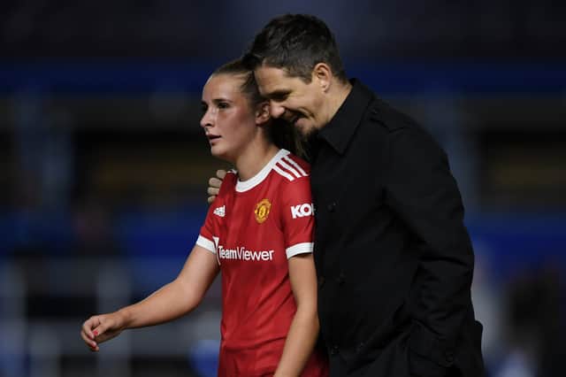 <p>Ella Toone is eyeing up a ‘Wayne Rooney’ moment in the Derby. (Photo by Harriet Lander/Getty Images)</p>