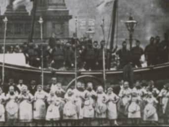 The historic image from 1891 the RNLI will recreate in Manchester. Photo: RNLI
