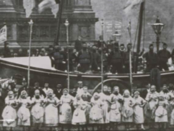 The RNLI will be recreating this image taken 130 years go in Manchester (Pic from RNLI) 