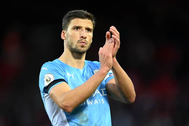 Ruben Dias is perhaps City’s best chance of winning the award. (Photo by Michael Regan/Getty Images)