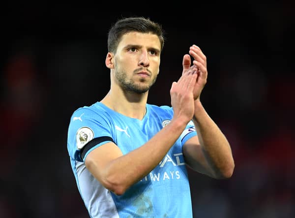 Ruben Dias is perhaps City’s best chance of winning the award. (Photo by Michael Regan/Getty Images)