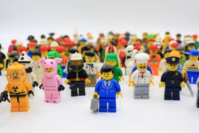 LEGO mini characters which are isolated on white in Hong Kong on 1 March 2015. Lego minifigure are the successful line in Lego products