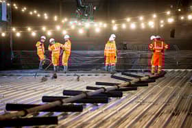 The world's first elevated used of concretene is at the historic Mayfield Depot