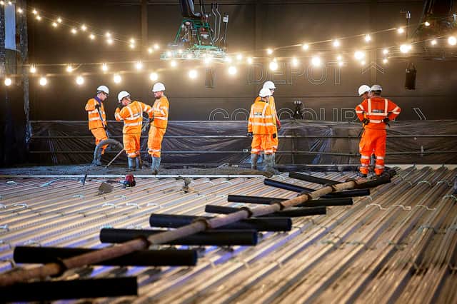 The world's first elevated used of concretene is at the historic Mayfield Depot
