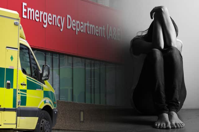 <p>NHS Trusts in England recorded 114,000 A&E visits by patients seeking help for depression last year – an average of 312 per day (Graphic: Kim Mogg/JPIMedia)</p>