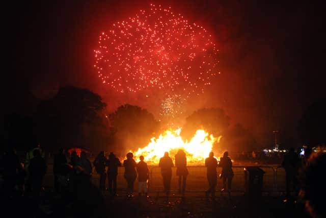 Bonfire and fireworks display Credit: Iain Lynn