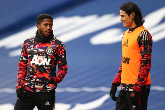 Edison Cavani and Fred could both return for Man United on Wednesday evening. (Photo by Michael Steele/Getty Images)