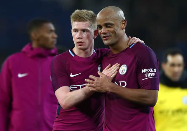 Kevin de Bruyne and Vincent Kompany are two of City’s most important Belgians. (Photo by Michael Steele/Getty Images)