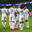 Manchester City celebrate Cole Palmer’s goal. Credit: Getty.