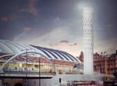 An artist’s impression of what the Tower of Light will look like once completed. 