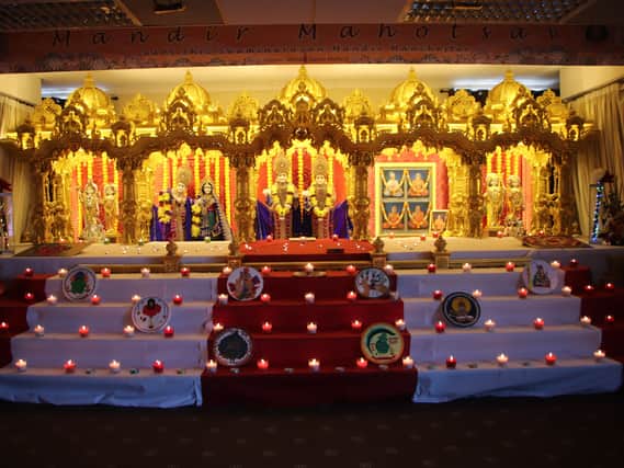 A temple celebrating Diwali