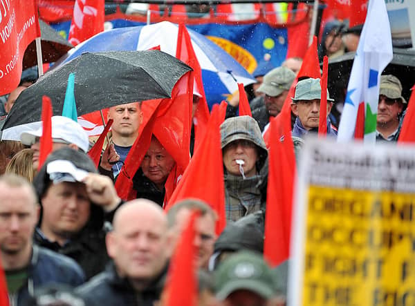 Unions are backing the march against rising costs of living. Photo: AFP via Getty Images 