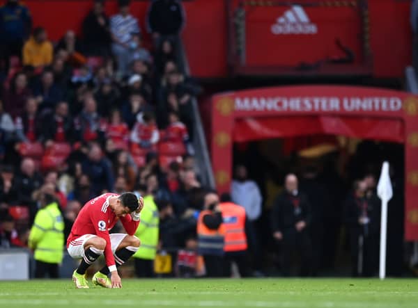 Cristiano Ronaldo looks dejected  Credit: Getty