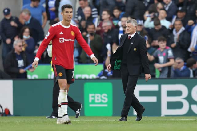 Ronaldo and Solskjaer. Credit: Getty.