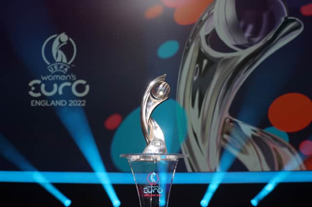 <p>Euro 2022 trophy. Credit: Getty.</p>