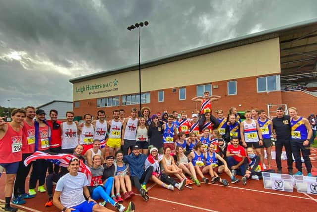 The competitors in the 2021 Beer Mile World Classic in Leigh. Photo: Beer Mile Media