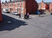 A visualisation of a  prescribed zebra crossing on a side road in Moss Side