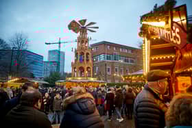 Manchester Christmas Markets are making a comeback in 2021  Credit: Mark Waugh