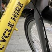 Greater Manchester’s Bee Network cycle hire bikes. 