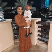Heera Muslam with son Adam