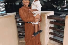 Heera Muslam with son Adam