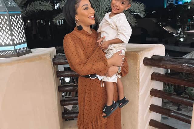 Heera with son Adam