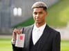 Manchester United forward Marcus Rashford receives MBE from Prince William at Windsor Castle