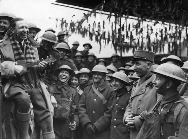 George Formby entertained troops here in 1940  Credit: Getty Images