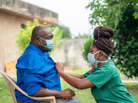 A care worker Credit: Shutterstock/ posed by models