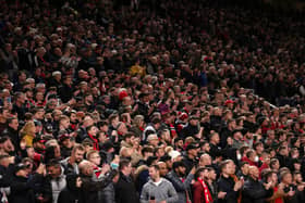 Manchester United supporters at Old Trafford. Credit: Getty.