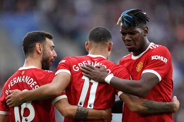 Bruno Fernandes, Mason Greenwood and Paul Pogba top the charts for Manchester United. Credit: Getty.