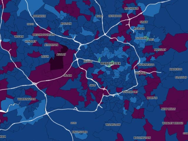Covid-19 map of Greater Manchester Credit: gov.uk