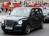 A London Electric Vehicle Company (LEVC) taxi being driven in the capital city.  Photo: Tolga Akmen/AFP via Getty Images