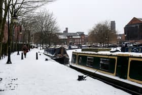 A winter snow scene in Manchester