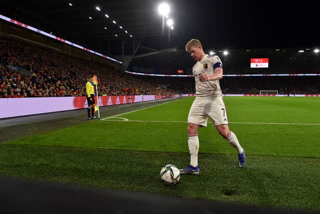 Kevin De Bruyne has tested positive for Covid-19 over the recent break. Credit: Getty.
