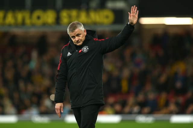 Ole Gunnar Solskjaer after the Watford game. Credit: Getty.