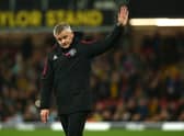 Ole Gunnar Solskjaer after the Watford game. Credit: Getty.