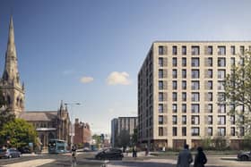 Plans for a nine-storey block of affordable apartments in Chapel Street, Salford. Credit: English Cities Fund.