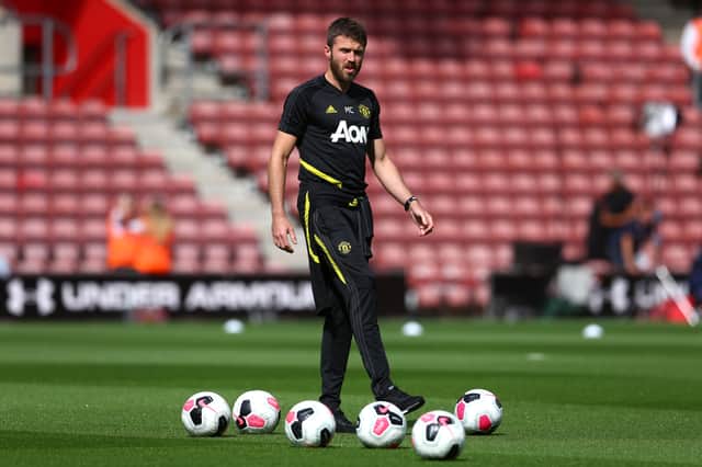 Michael Carrick addressed the media on Monday afternoon. Credit: Getty.