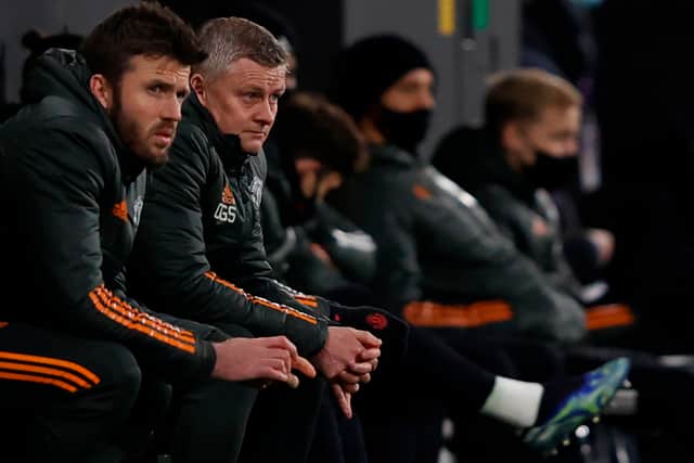 For the time being, Michael Carrick is Ole Gunnar Solskjaer’s replacement at Manchester United. Credit: Getty.
