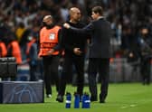 Pep Guardiola will do battle with Mauricio Pochettino again on Wednesday. Credit: Getty.