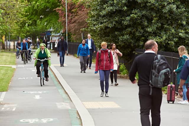 <p>Walking and cycling in Stockport Credit: Stockport Council</p>