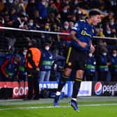 Jadon Sancho scored his first Manchester United goal on Tuesday night. Credit: Getty.