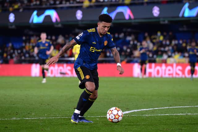 Sancho was United’s Man of the Match n Spain. Credit: Getty.