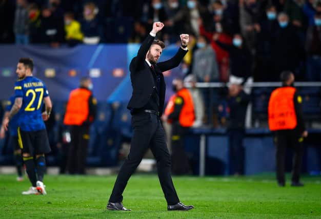 Michael Carrick led Manchester United to a 2-0 win over Villarreal. Credit: Getty.