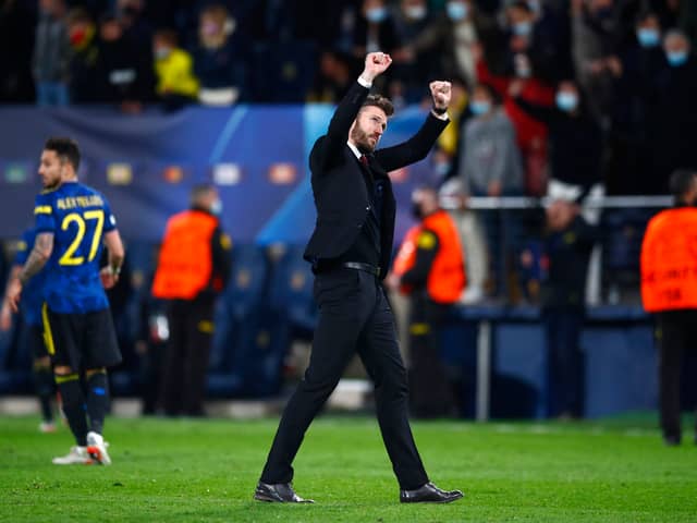 Michael Carrick led Manchester United to a 2-0 win over Villarreal. Credit: Getty.