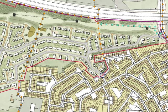 Plans to build up to 690 homes on Brackley Golf Course in Little Hulton, Salford. Credit: Baldwin Design Consultancy Ltd.