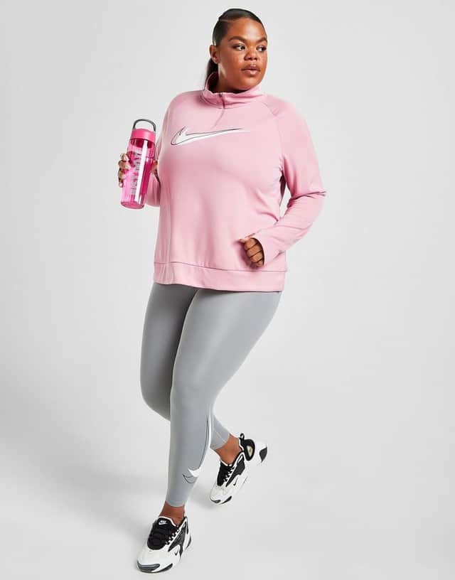 Nike Plus Size Double Swoosh 1/4 Zip Track Top. (Pic: JD)